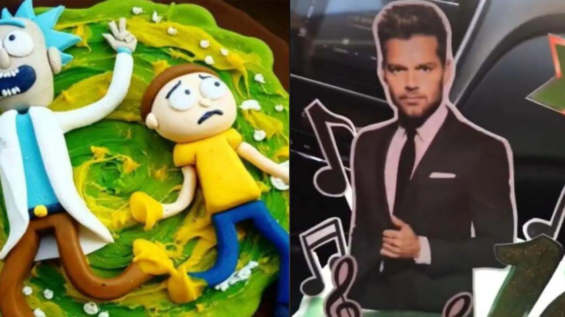 Otra decepción en mi vida encargo pastel de Rick and Morty y le dieron de Ricky Martin